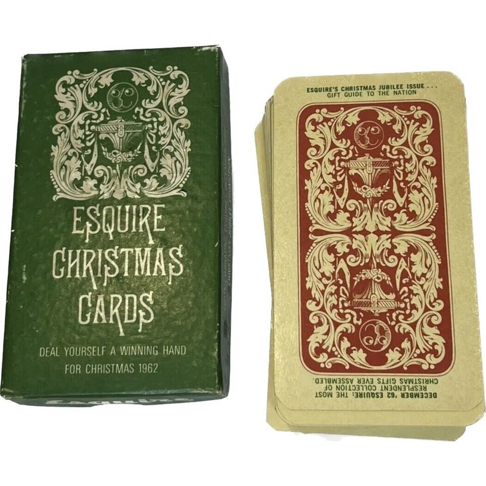 1962 Esquire Christmas Cards Jubilee Promotion Playing Cards Deck